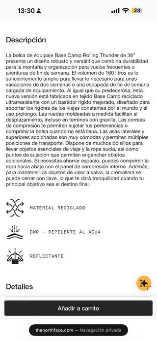Valija North Face Base camp thunder