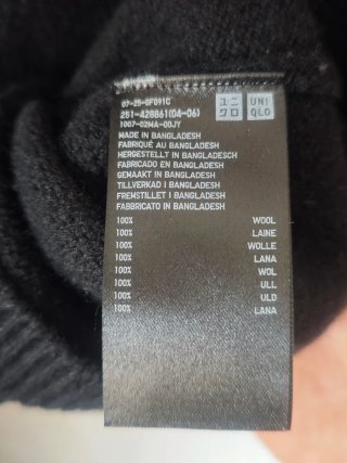 Jersey de Lana Mujer Uniqlo Negro Talla M