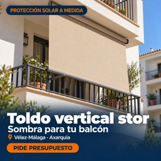Toldo vertical stor para ventanas y porches