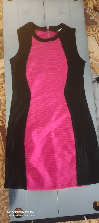 Vestido de tubo bicolor