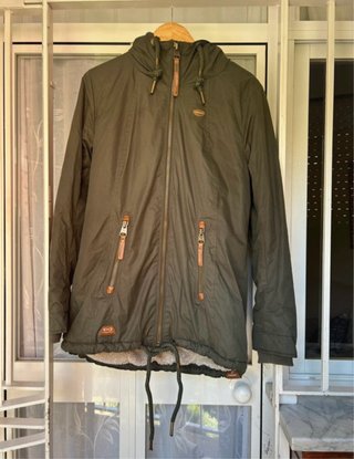 Abrigo impermeable mujer verde