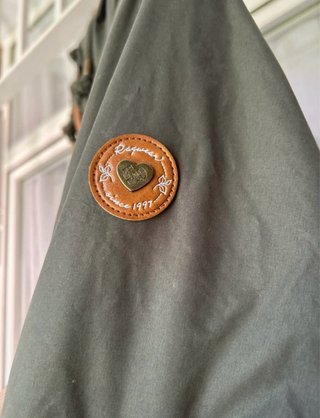 Abrigo impermeable mujer verde