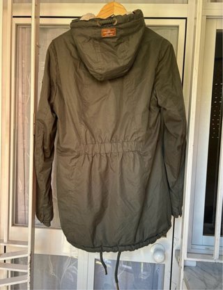 Abrigo impermeable mujer verde