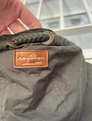 Abrigo impermeable mujer verde