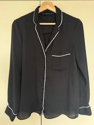 Blusa negra Zara Basic