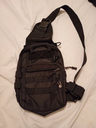 Mochila Táctica Bandolera MOLLE Negra
