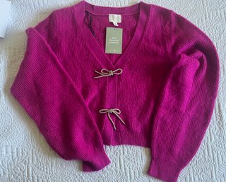 Jersey H&M Rosa con Lazos Talla S