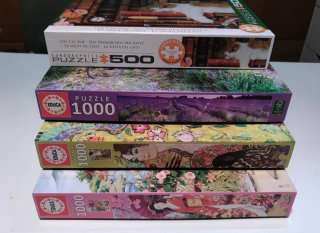 4 Puzzles: 3 Educa 1000 piezas, 1 Eurographics