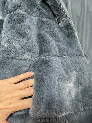 Abrigo corto Easy Wear gris azulado Talla S