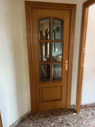10 Puertas de madera con cristal y lisas