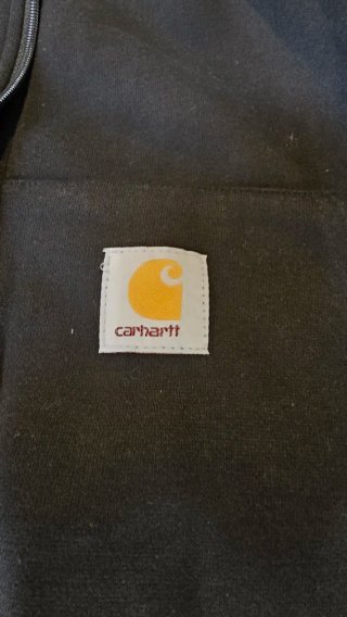 Sudadera Carhartt Negra con Capucha y Cremallera