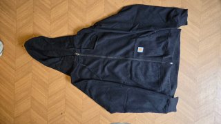 Sudadera Carhartt Negra con Capucha y Cremallera