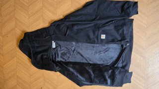 Sudadera Carhartt Negra con Capucha y Cremallera