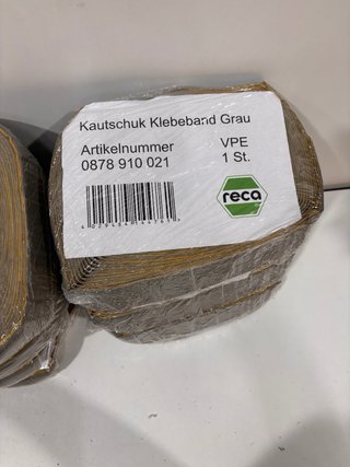 20 Rollos de Cinta de Caucho Gris Reca