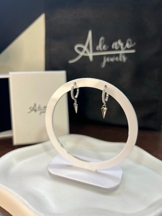 Pendientes de Plata 925 con Abalorio