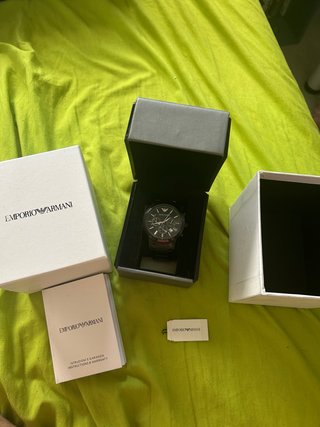 Reloj Emporio Armani Negro y Plateado