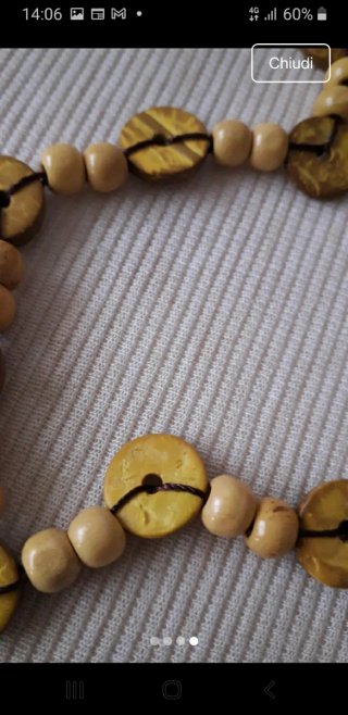 Collana lunga in legno