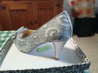 Zapatos de Tacón Plateados