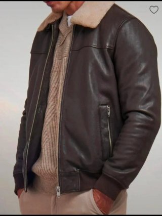 Giubbotto uomo pelle marrone taglia 54