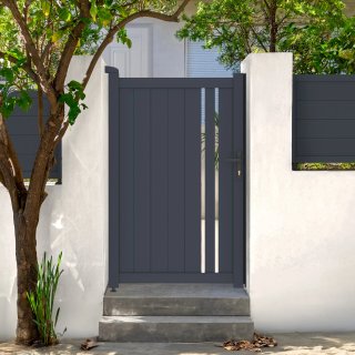 Puerta peatonal aluminio perforado - desde 349€