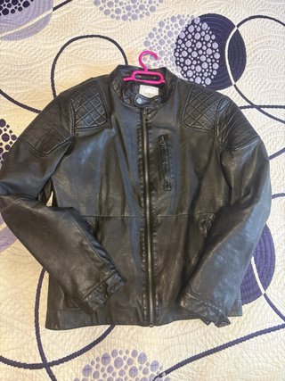 Cazadora de cuero negra Celio