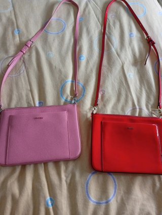 Bolsos Parfois rosa y rojo
