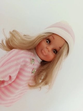 Muñeca Nancy Conjunto Invierno Rosa Años 80