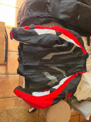 Equipación Moto IXS Cordura Negra y Roja