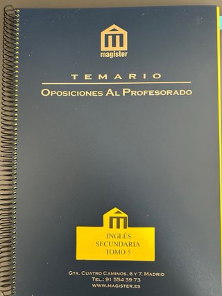 Temario oposiciones secundaria inglés MAGISTER
