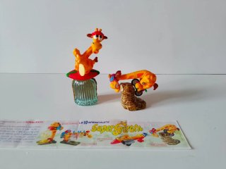 2 Personaggi Kinder Sorpresa Super Giraffe