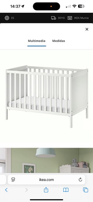 Cuna blanca IKEA