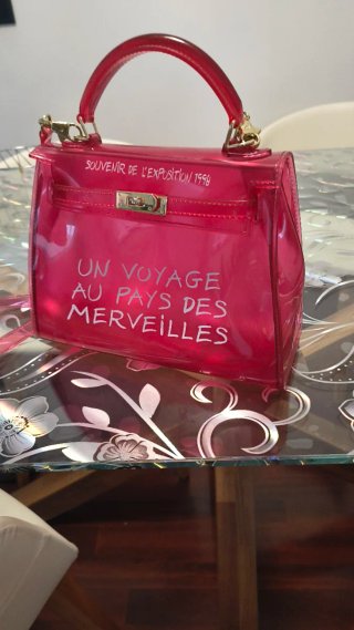 Bolso de Vinilo Rosa Fucsia