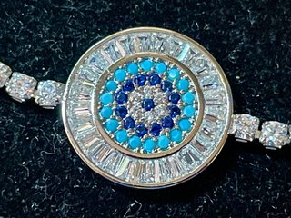 Pulsera ajustable círculo piedras brillantes