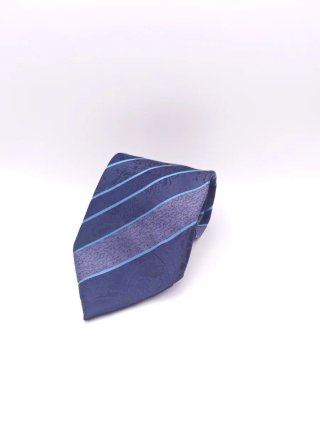 Corbata Kenzo Seda Vintage Azul Floral Rayas