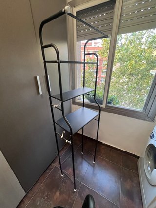 Estantería de Baño sobre Lavabo Negra