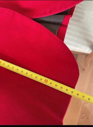 Chaqueta Zara Basic micropana aterciopelada roja