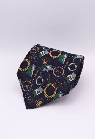 Corbata Christian Dior Seda Vintage Marinero
