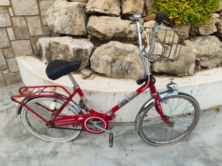 Bicicleta BH Plegable Antigua Roja