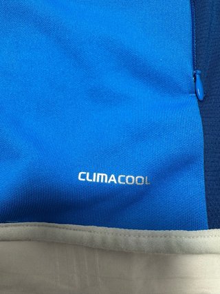 Sudadera Adidas Original Cremallera Azul/Blanco