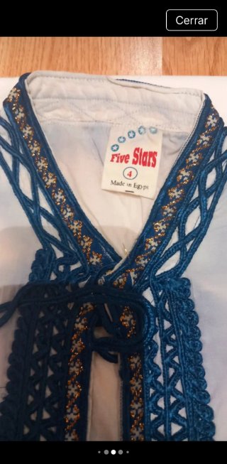 Traje Egipcio Five Stars Blanco y Azul