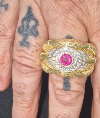 Anillo Sello Oro 18kt Garra de Dragón