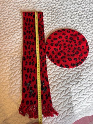 Conjunto Boina y Bufanda Zara Leopardo retro niña