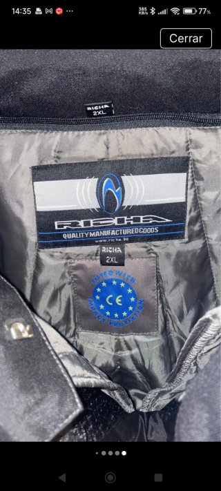Traje de Moto Richa Talla XL en dainese 56-60
