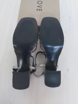 Sandalias Plataforma Lodi Plateadas Talla 38