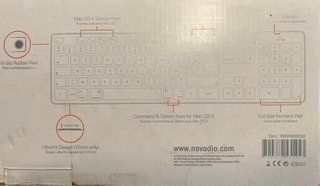 Teclado AZERTY Novodio para Mac Plata/Blanco