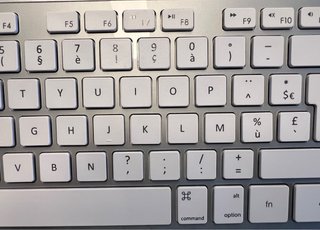 Teclado AZERTY Novodio para Mac Plata/Blanco