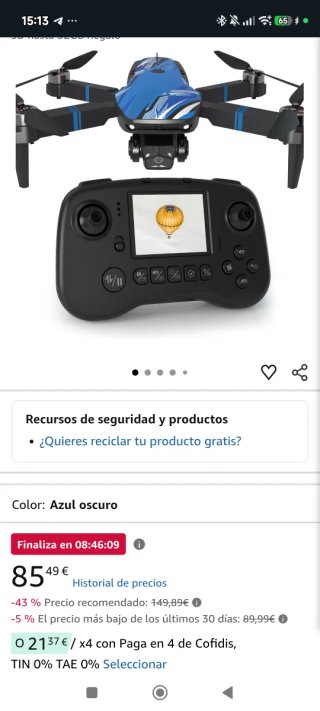 Drone con Mando y Pantalla Integrada