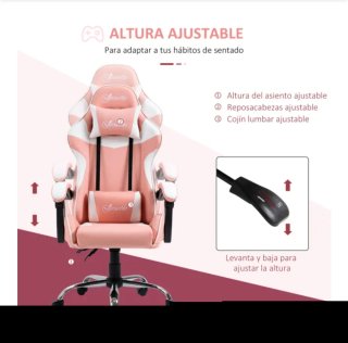 Silla Gaming Ergonómica Rosa Vinsetto