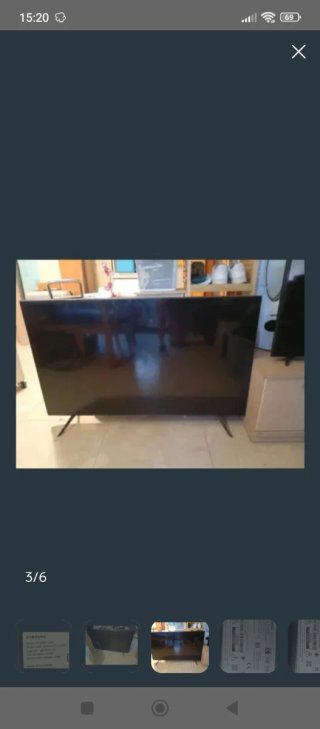 Televisor Samsung para piezas, pantalla estropeada