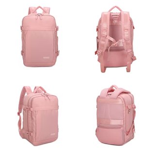 2 Mochilas NUEVA rosa, azul, negra VIAJES Low Cost